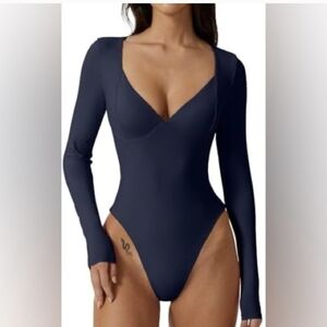 Navy Long Sleeve Bodysuit